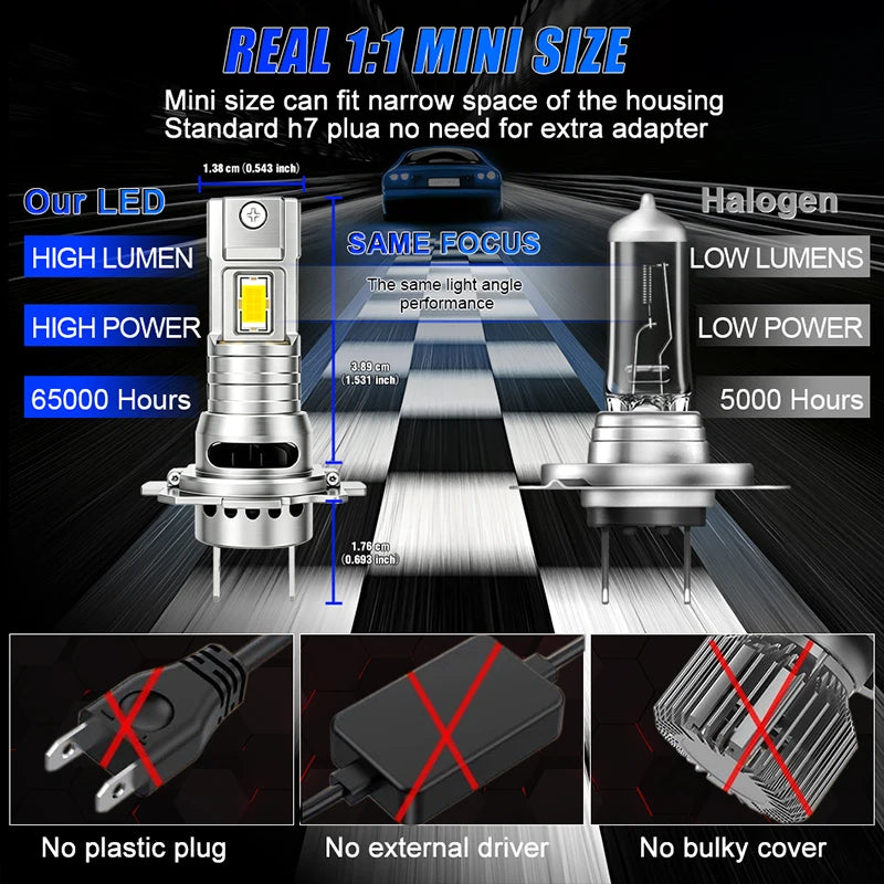 2-Piece H4/H7/H11 LED Headlight Bulb – 4300K