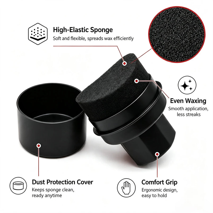 Curved Foam Tire Dressing Applicator with Storage Lid