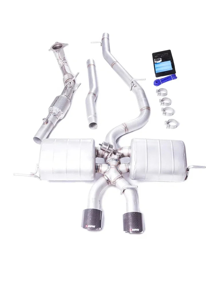 304 Stainless Steel Exhaust Muffler for Volkswagen Golf 6r 2.0T Pneumatic Valve