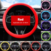 Universal Non-Slip Silicone Steering Wheel Cover – 38 cm