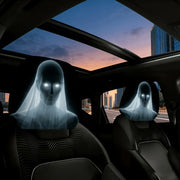 4-Piece Spooky Ghost Bride Car Headrest Covers – Washable Halloween Interior Decor