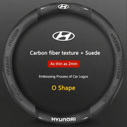 Carbon-Fiber-Leather Steering Wheel Cover – Select Hyundai Models