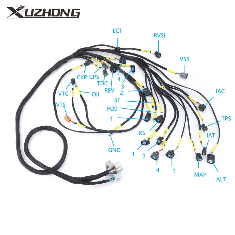 For Honda Acura K-Swap Integra CRX EK EG K-Series Tucked Engine Harness K20 K24