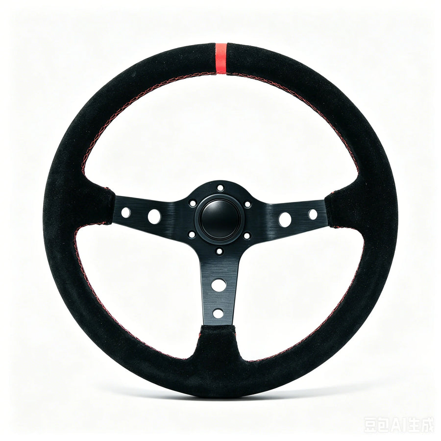 350 mm Deep-Dish Racing Steering Wheel – Leather or Suede
