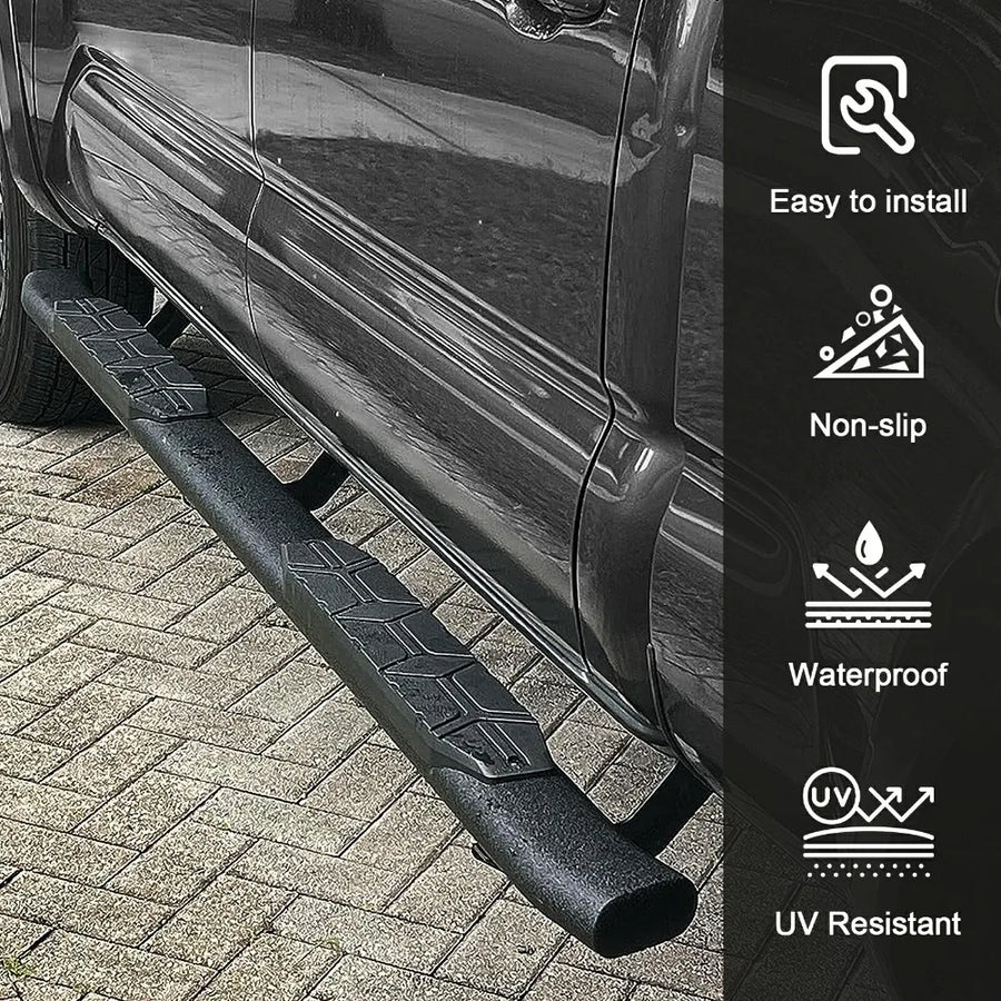 4.3 in Curved Running Boards for 2005–2026 Nissan Frontier Crew Cab