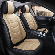 Beige Universal PU-Leather 5-Seat Cover Set – 48–56 in Bench