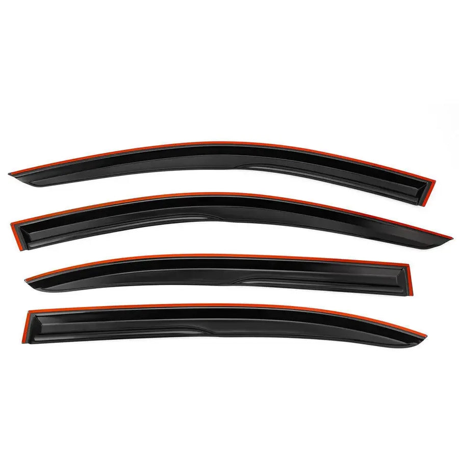 For 2008-2012 Honda Accord 4 Door Sedan Models Black Wavy Mugen Style Tinted Window Visor Rain Guard Vent