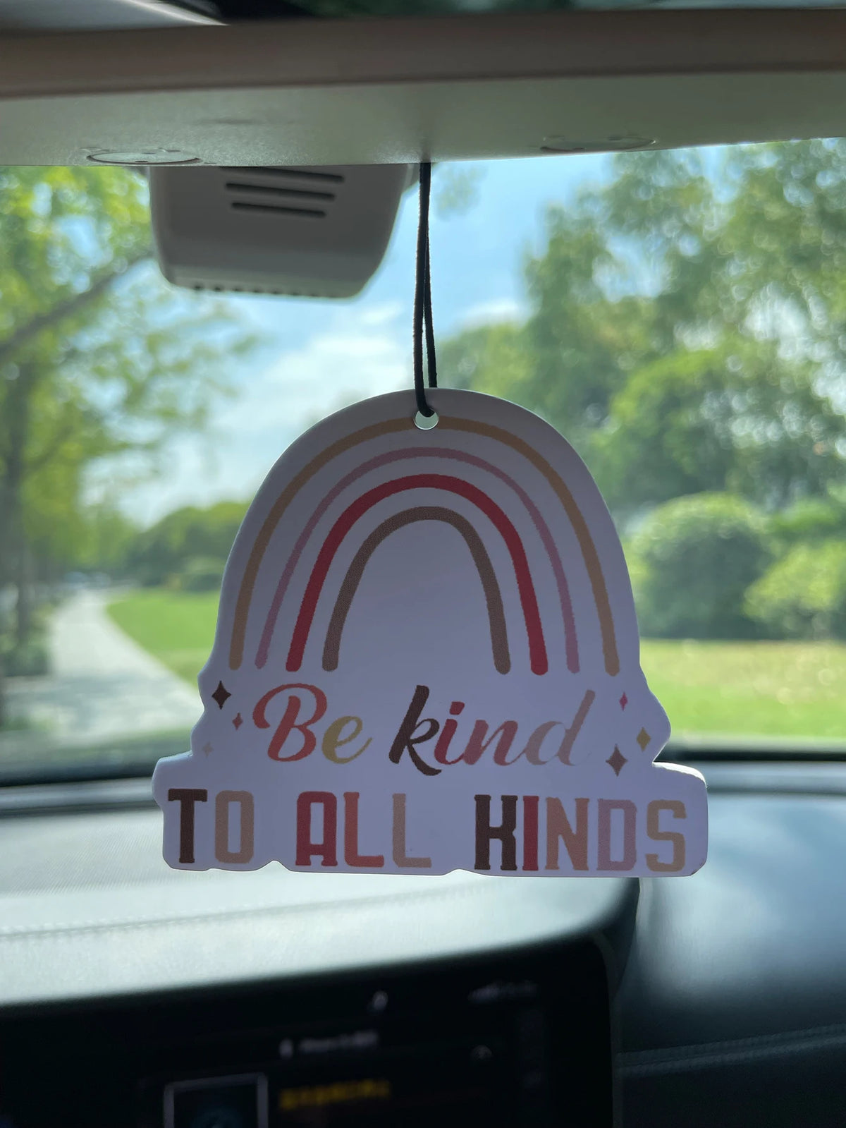 Be Kind To All Kinds Boho Rainbow Hanging Car Air Freshener