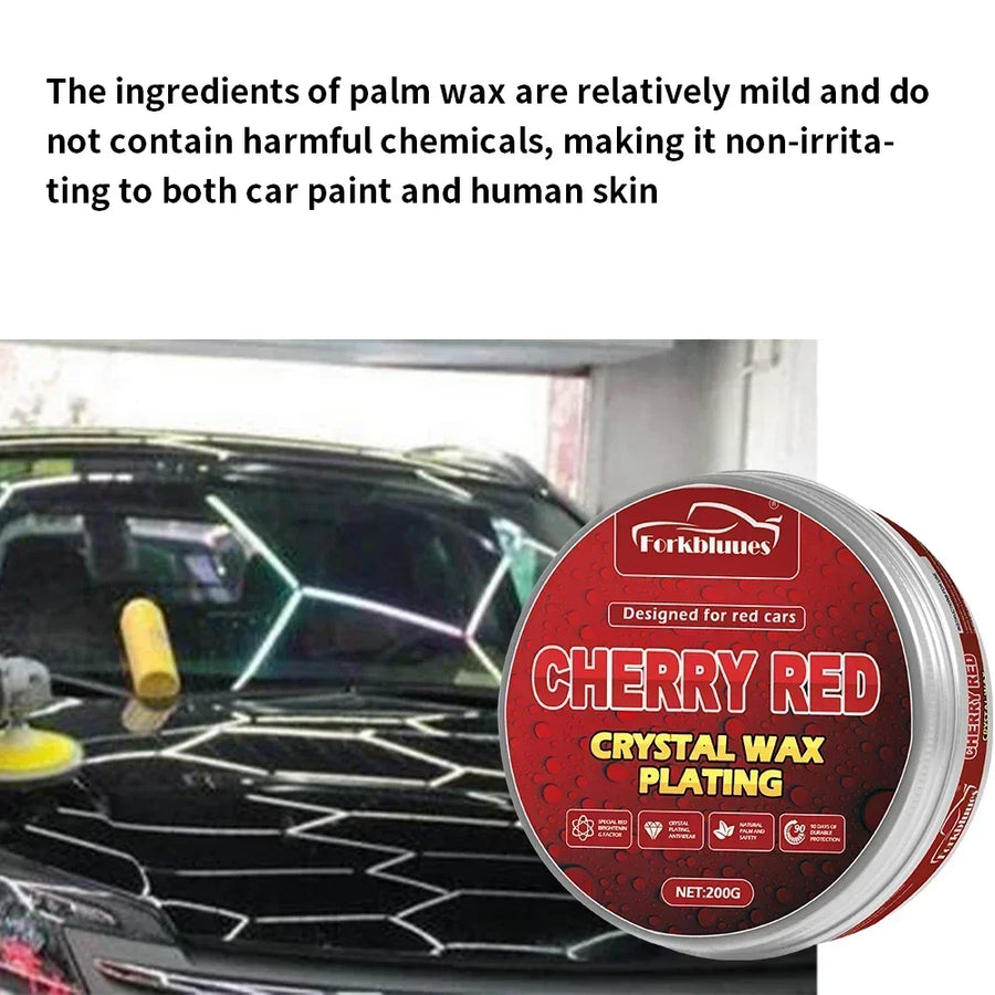 Red Car Wax & Applicator Set – Paint Care Finish