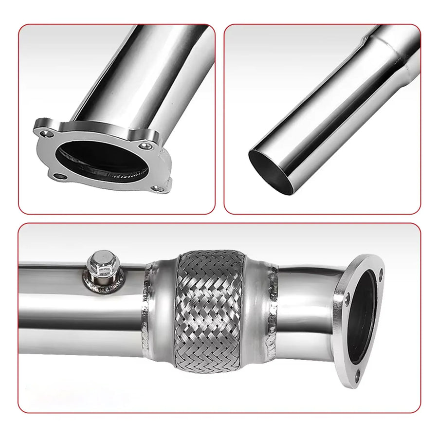 Stainless Steel 3 in Exhaust Downpipe for 1999–2004 Volkswagen Golf/Jetta/Beetle