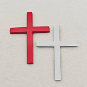 3D Metal Car Sticker Christian Cross Body Emblem Badge Decal for BMW Audi Honda Opel Ford Toyota Buick