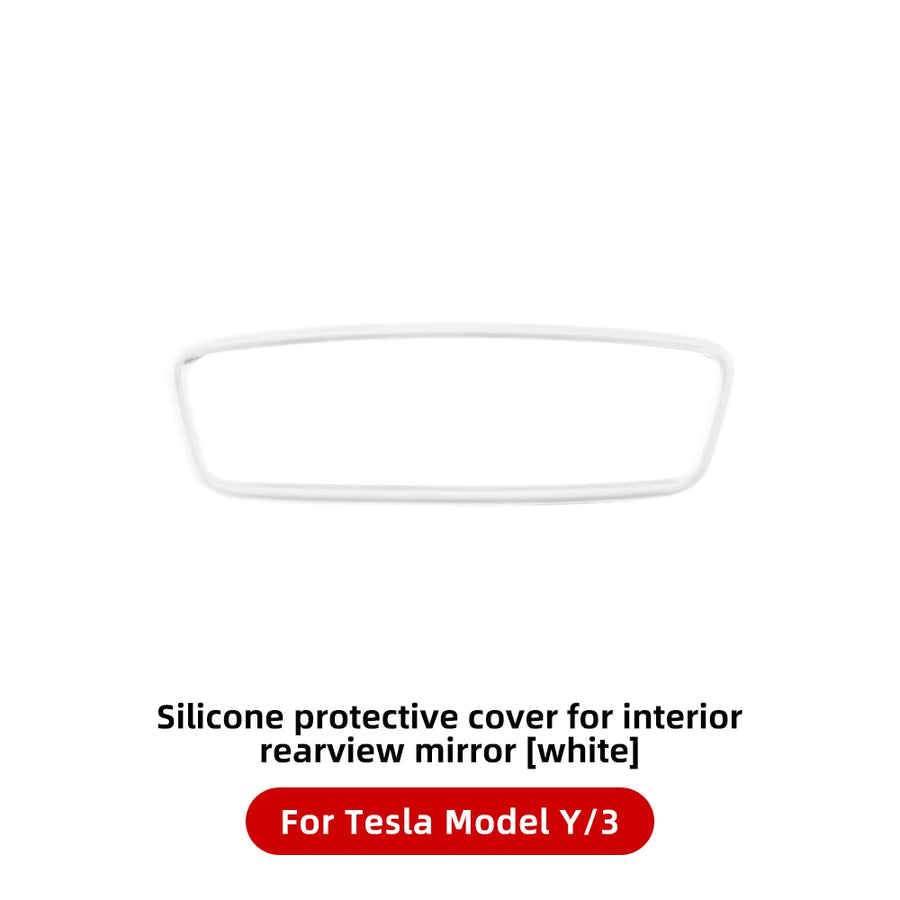 Silicone Interior Rearview Mirror Protector for Tesla Models 2019-2025