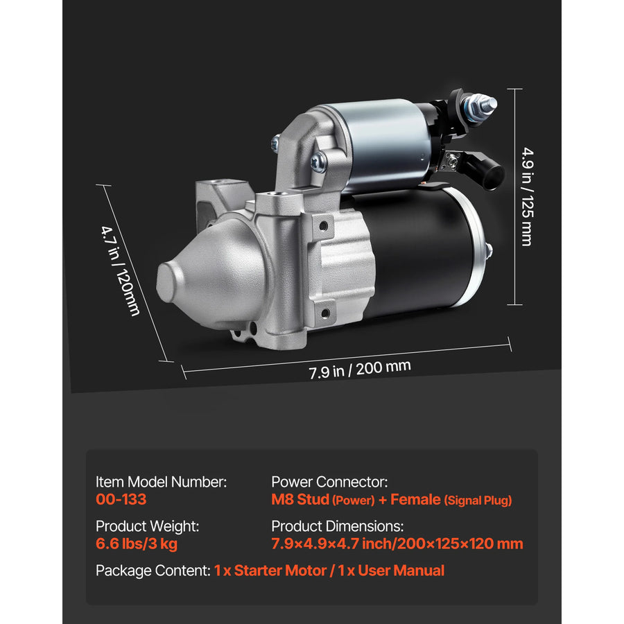 12V Replacement Starter Motor – Select OE & Vehicle Fitments