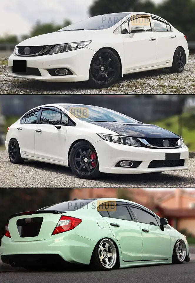 Wavy-Style Window Visors for 2012–2015 Honda Civic Sedan – 4 Pieces