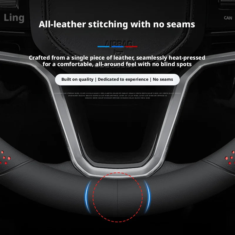 Microfiber 38CM Steering Wheel Cover for Volkswagen Golf Passat Tiguan Touareg Arteon ID.3 ID.4