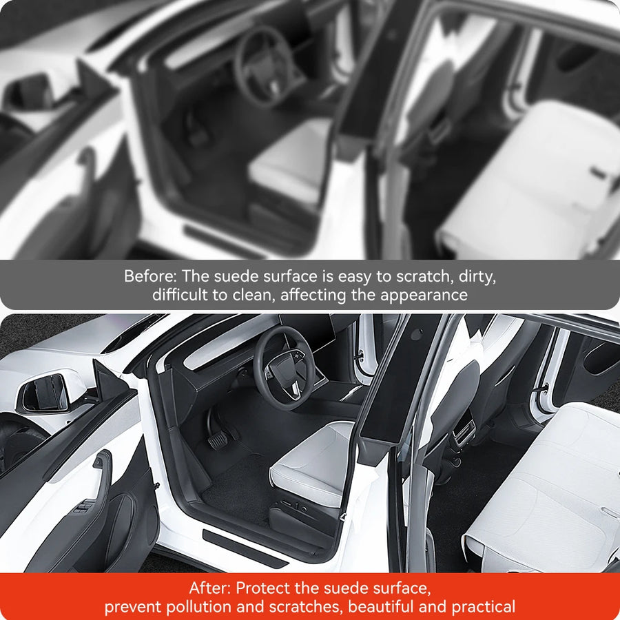 Leather-Look Cargo Liner and Seat-Back Protector for Tesla Model Y Juniper 2025