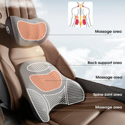 Universal Car Neck Pillow and Lumbar Support Cushion Set