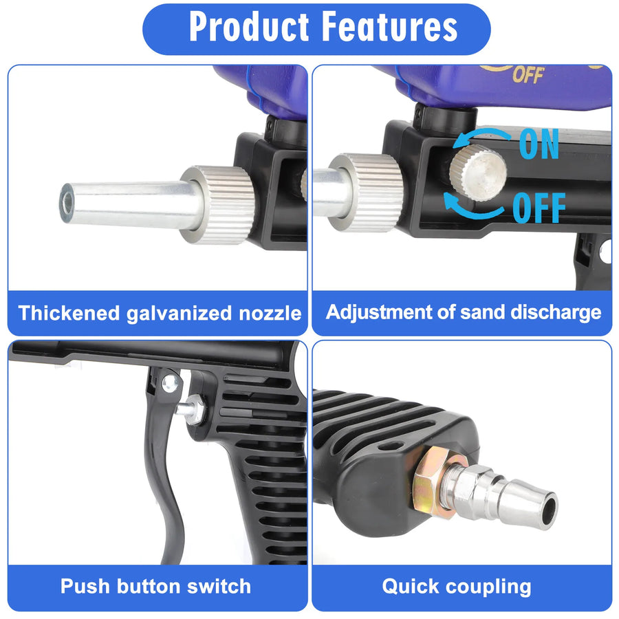 Handheld Gravity-Feed Spot Sandblaster Gun