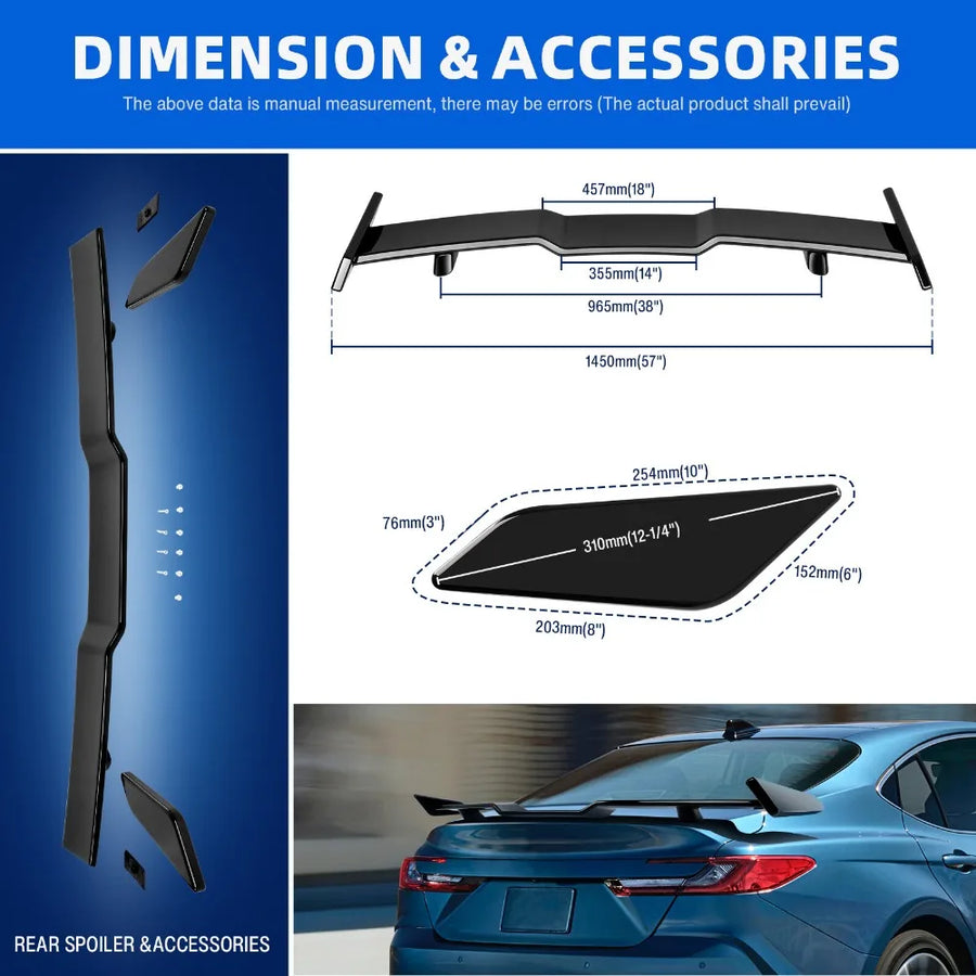 Trunk Spoiler for 2018–2025 Toyota Camry