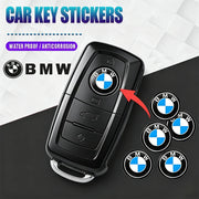 Round Car Key Emblem Badge Stickers for BMW – 2, 5 or 10 Pieces