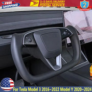 350 mm Heated Yoke Steering Wheel for Tesla Model 3/Y – 2017–2024