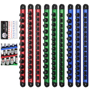 9-Piece Magnetic Socket Organizer Tray Set for 1/4, 3/8 and 1/2 Inch Drives