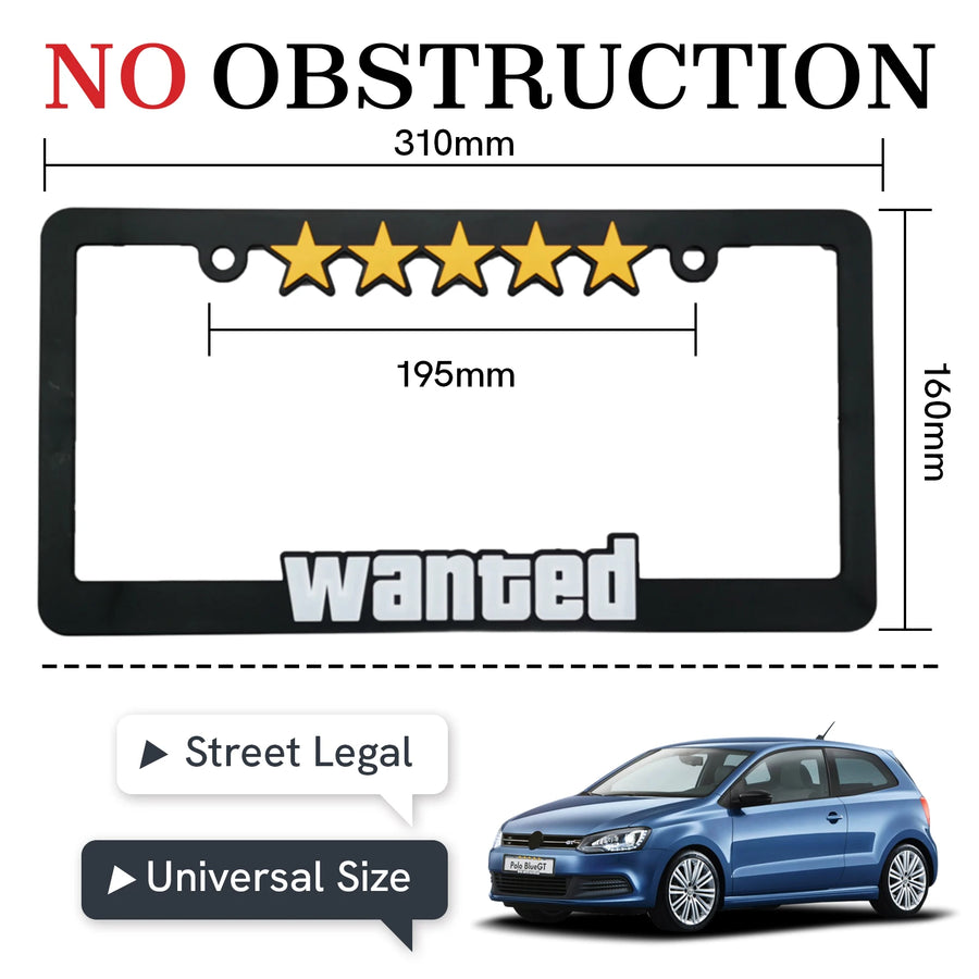 5-Star JDM-Style License Plate Frames - Pair