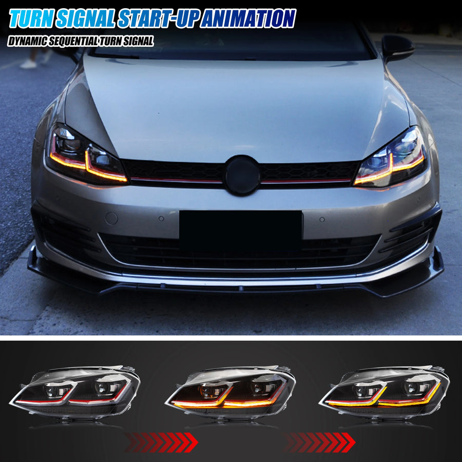 Volkswagen Golf Mk7 LED Headlight Pair – 2013–2017
