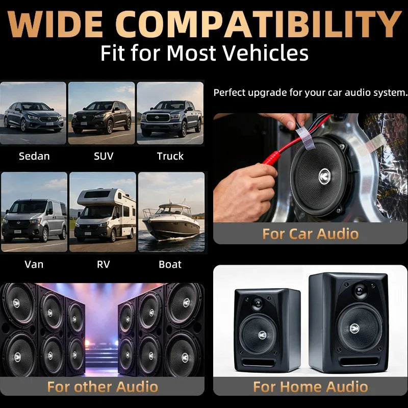 6.5-Inch Carbon-Fiber Mid-Bass Car Speakers