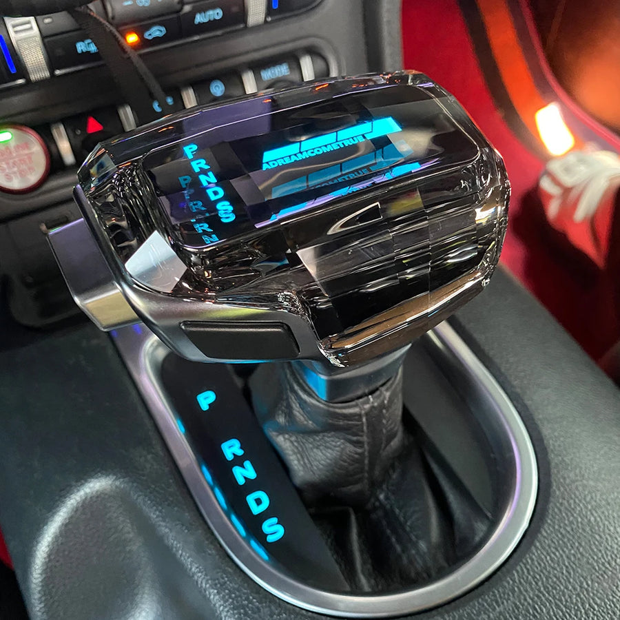 7-Color LED Crystal Gear Shift Knob for Ford Mustang 2015–2024