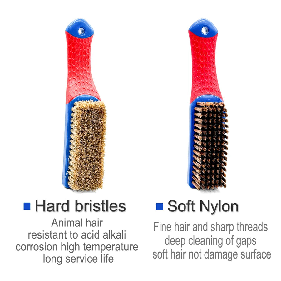 Interior Seat & Gap Cleaning Brush Set, Blue or Red