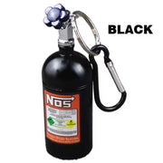 10cm Outdoor Nos Bottle Style Key Chain Car Ashtray Metal Car Ashtray Aluminium Keychain Bag