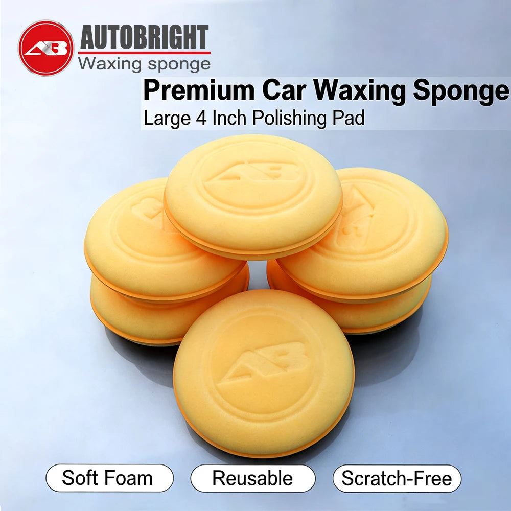 Orange Foam Wax Applicator Pads, 2- or 6-Pack