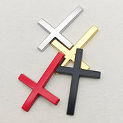3D Metal Car Sticker Christian Cross Body Emblem Badge Decal for BMW Audi Honda Opel Ford Toyota Buick
