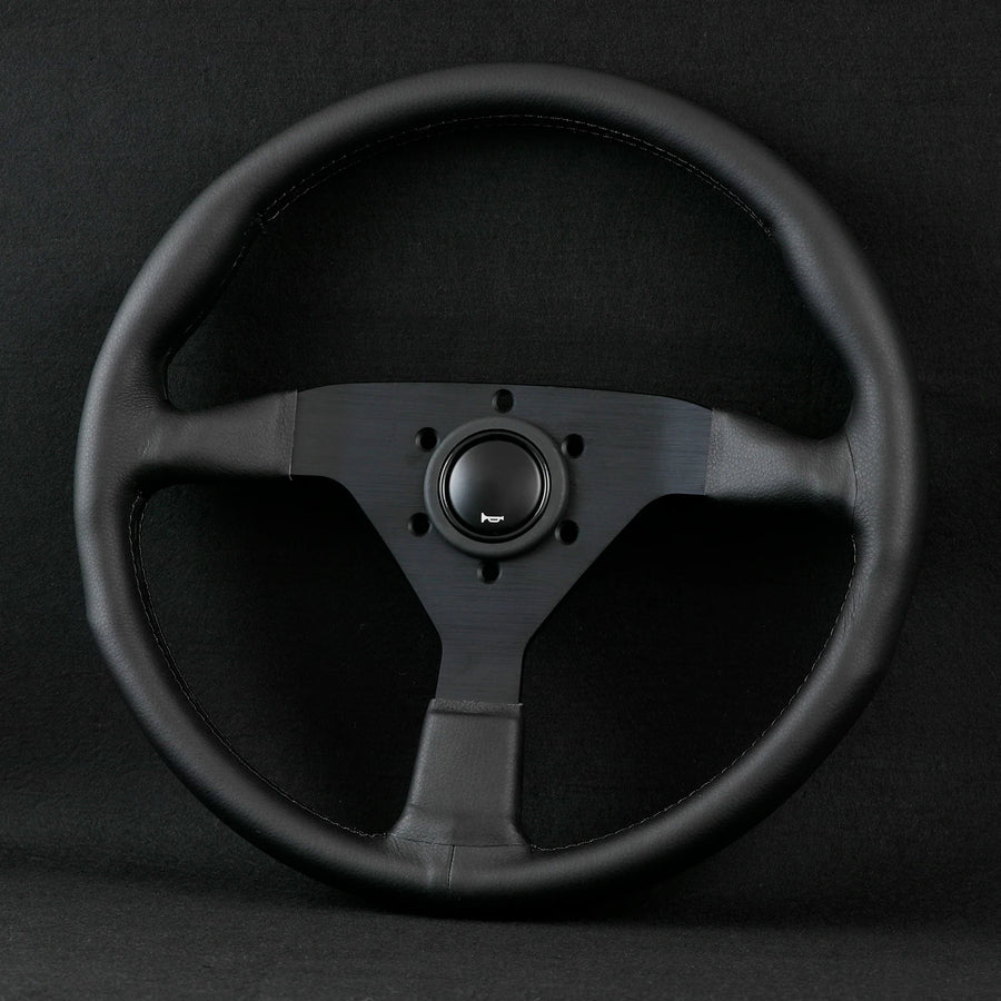 350mm Monte Carlo Style Leather Sport Steering Wheel