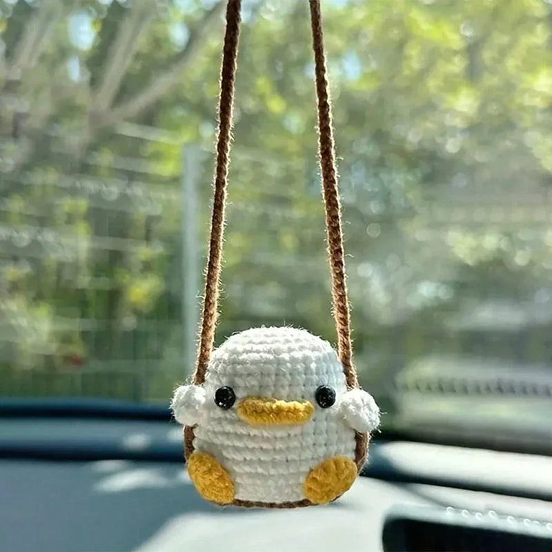 Crochet Animal Rearview Mirror Hanging Ornament