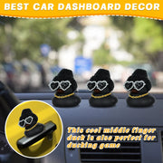 Rubber Duck Dashboard Ornament with Heart Hat and Scarf
