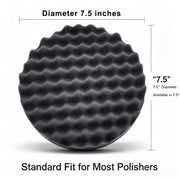 7-Inch Wavy Foam Car Polishing Pads - 2-Pack