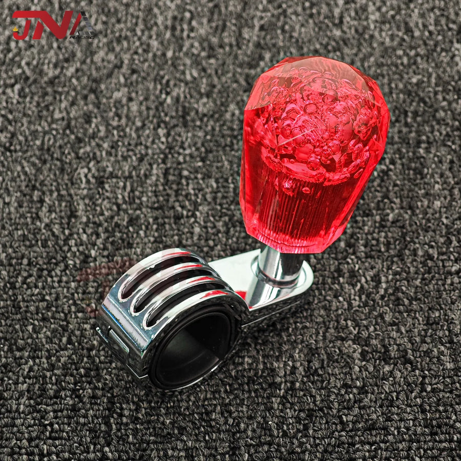 JDM Steering Wheel Acrylic Bubble Handle Aid Booster Ball Power Assist Spinner Knob for Car/Truck