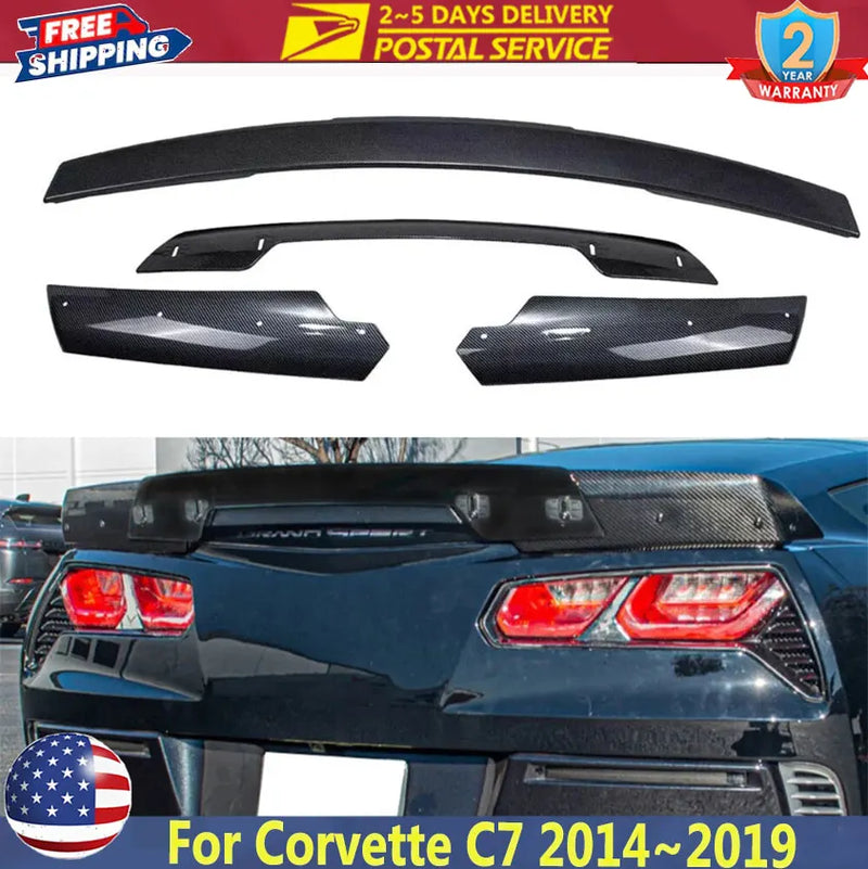 Stage 3 Rear Spoiler for Chevrolet Corvette C7 Z06 2014-2019