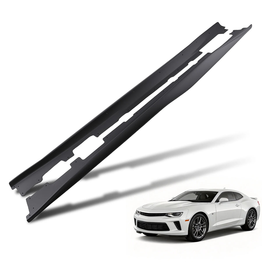Matte Black Side Skirt Extensions for 2016–2023 Chevrolet Camaro