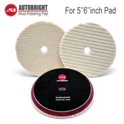 Wool Polishing Pads, 5- & 6-Inch Options, 2-Pack