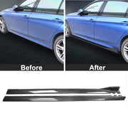 Carbon-Fiber-Look Universal Bumper Lip & Side Skirt Kit