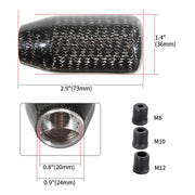 Carbon-Fiber-style Wave-shaped Manual Gear Shift Knob