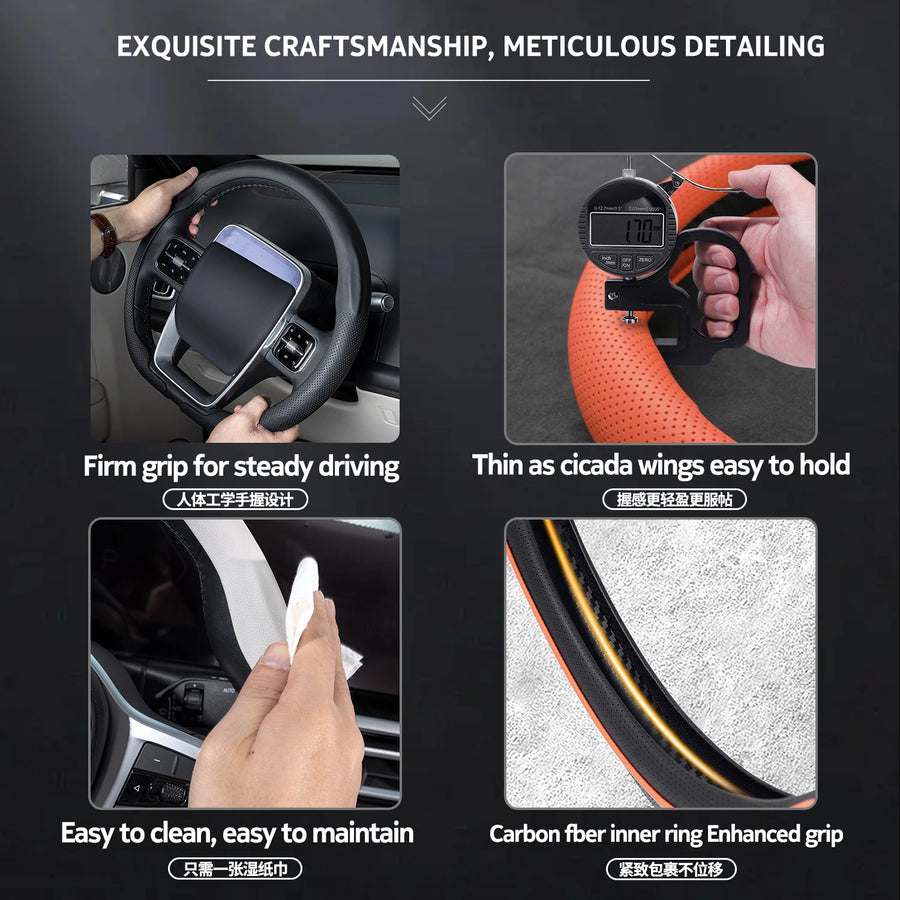 Nappa 37-38CM Steering Wheel Cover for Lexus RX NX ES GX IS ES300h ES350h NX350h NX450h