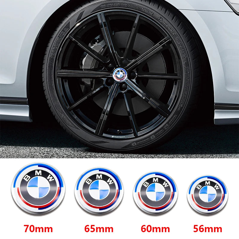 Aluminum Wheel Center-Cap Emblem Sticker Set for BMW X5