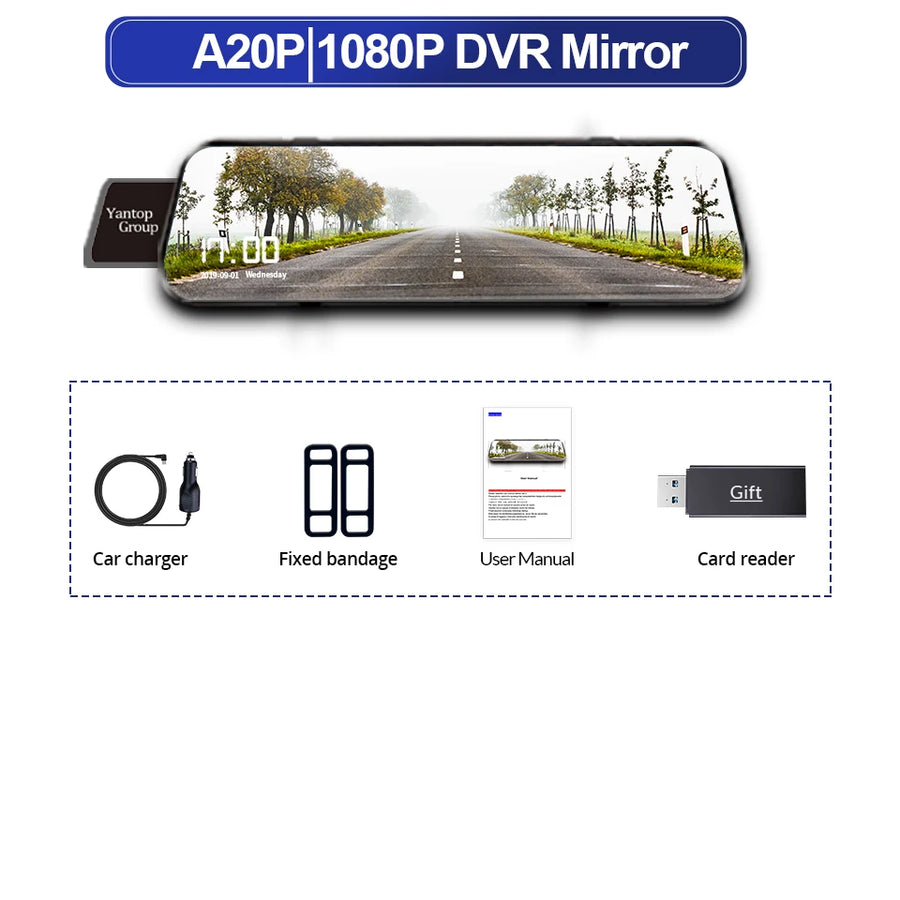 1080P Dual Mirror Dash Cam
