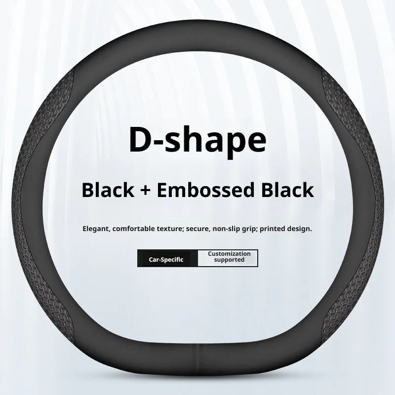 Leather Steering Wheel Cover for Mercedes-Benz E300 A B C E S-Class W205 W212 W210 W221 W205