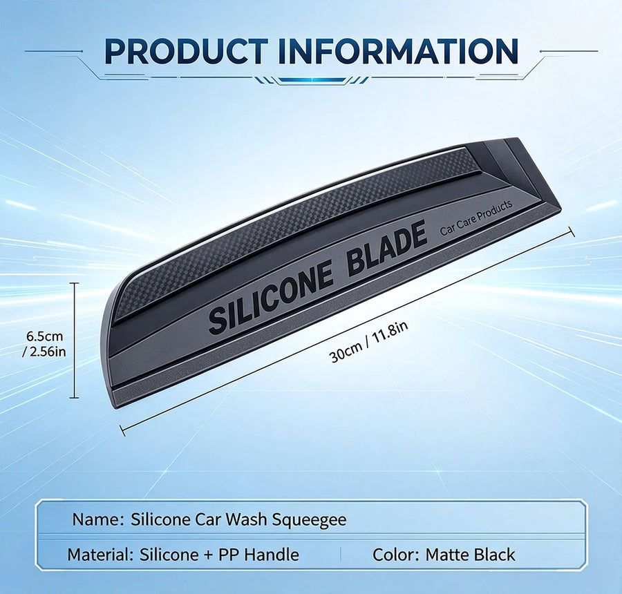 Silicone Windshield Squeegee with Textured Grip