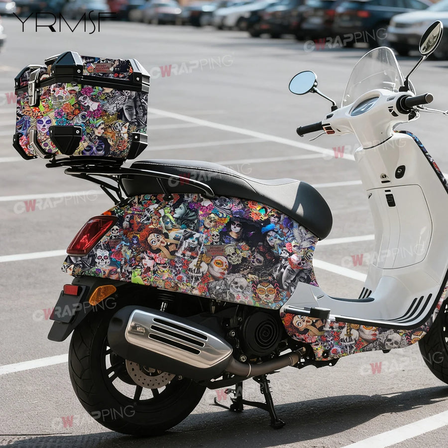 Halloween Retro Graffiti Decorative Vinyl Wrap